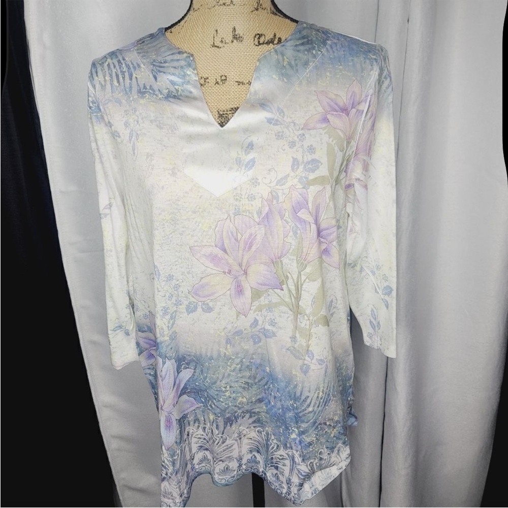 Vintage Y2K Floral Fairycore V-neck Blouse